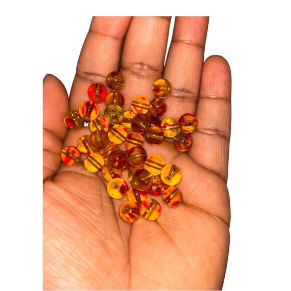 8mm Amber Glass Beads – Protection, Healing & Positive Energy - Picture 2 of 4